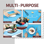 Silicone Baking Mat 20"L x 28"W, Extra Thick Dough Rolling Pad with Measurements and Edge Heightening, Non-stick Food Grade Silicone Pastry Mat for Pastry, Bread, Cookies