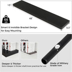 Floating Shelves - 2 Large Wall Mounted Shelves with Invisible Brackets, Long Wood Floating Wall Shelf for Living Room, Bedroom, Kitchen (Black, 48" W x 9" D x 1.5" H)