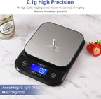BOMATA Waterproof Kitchen Scale, 0.1g/0.01oz High Precision, 5kg/11lb, Washable, USB Rechargeable, Digital Scale for Food,Cooking, Baking, Weight Loss