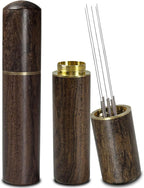 Espresso Stirrer 5 Needles 0.4mm WDT Distribution Tools for Barista, Natural Wood Handle and Stand, Espresso Distribution Tools for Home Kitchen Cafe