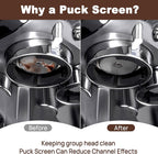 Puck Screen for 58.35mm Portafilter, Reusable Mesh Coffee Filter for Espresso Portafilter Filter Basket, 0.7mm Thickness 304 Stainless Steel