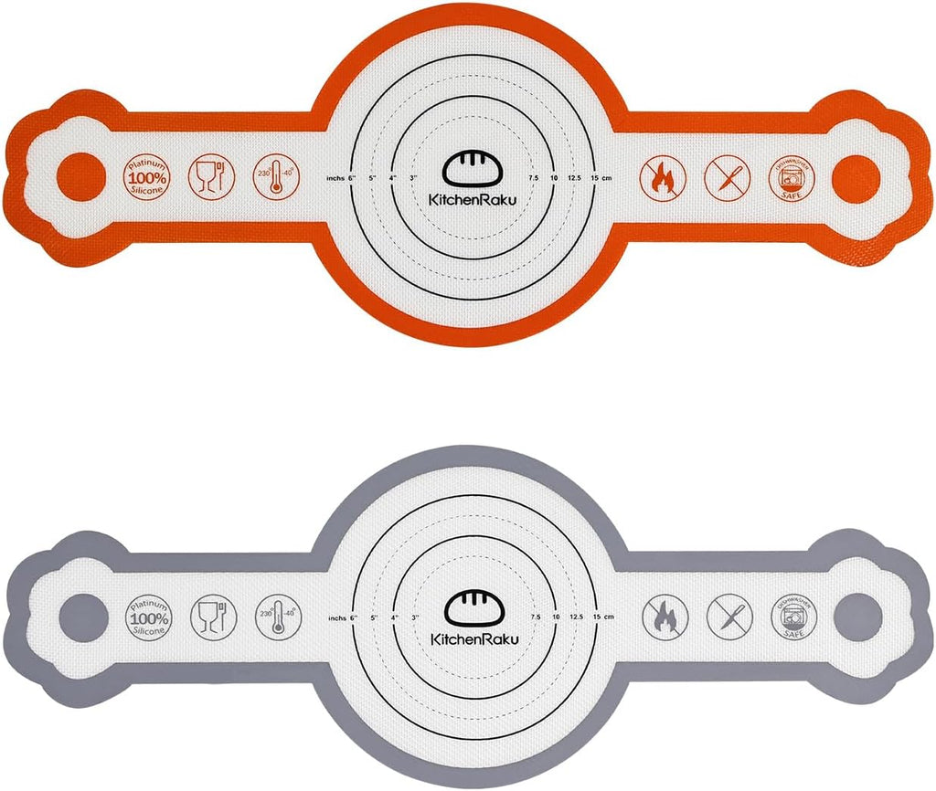 Cook's Aid 2 Pcs Silicone Bread Sling for Dutch Oven, Non-Stick Bread Baking Mat Set, Reusable Sourdough Bread Sling with Long Handles for Easier Transfer for Dough