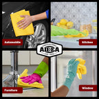 AIDEA Microfiber Cleaning Cloth, 20PK, Microfiber Towels for Cars, Premium All Purpose Car Cloths, Dusting Cloth Cleaning Rags, Absorbent Towels for SUVs, House, Kitchen, Window, 12"×12", Yellow