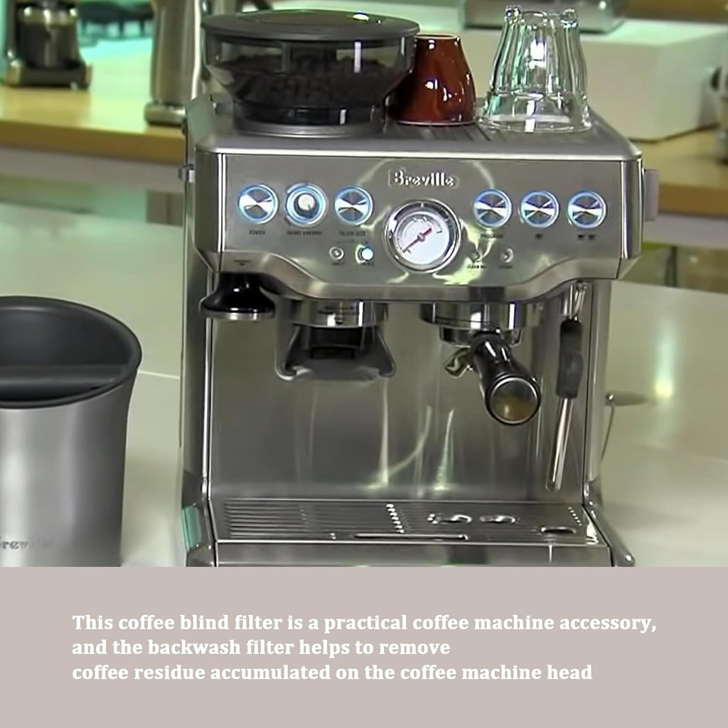 58mm Backflush Disk, Blind Portafilter Basket for Espresso Coffee Machine Maker Back Flush Insert Basket 2 Pcs