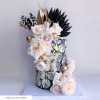 Cake Decorating Stencil for Tall Buttercream Cake, Royal Icing, Ganache, Paint, Airbrush (Leticia)