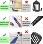 To encounter 5 Pieces Silicone Spatula Set, Non-Stick Silicone Turner Spatulas, Heat Resistance Cooking Utensils, Flip Turner for Fish, Egg, Pancake, Navy Blue