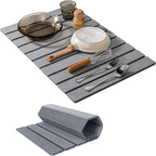 Large Stone Dish Drying Mat for Kitchen Counter, , Marbled Water Absorbing Diatomaceous Earth Drying Pad for Countertop Bottles Utensils Cups 24"x16"