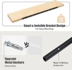 Floating Shelves for Wall, USA-Sourced Maple Wood 36 Inch Long Wall Shelves Set of 2, Natural Wooden Mounted Picture Ledge Shelf, Nursery Book Storage Shelf Kids Bookshelf, Display Shelf