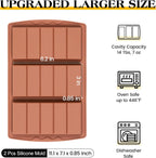 2 Pcs Chocolate Bar Mold Deep Large Chocolate Molds Silicone Break Apart Thick Silicone Molds for Candy Bar (5 Snap）