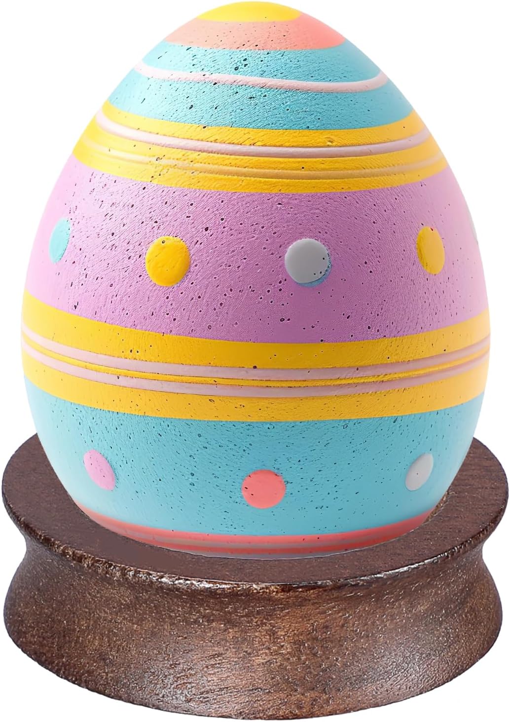 JUXYES Wooden Sphere Holder Display Stand, 6 Pack Small Wood Crystal Ball Stand, Simple Round Display Easel Stands for Decorative Eggs, Crystal Balls, Golf Ball, Stones, Gemstones, Collections, 32mm