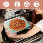 uxcell Silicone Pastry Mat, 27.5" x 19.7" Silicone Baking Mat with Measurements, Non-Stick Dough Rolling Mat for Making Pastry Cookies Bread Pizza Purple