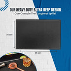 Rubber Bar Mats for Countertop by ProTensils - 18" x 12" Black Bar Mats for Bartending, Bar Service Mat, Home Bar, Coffee Bar Mat Spill Matt (2 Pieces)