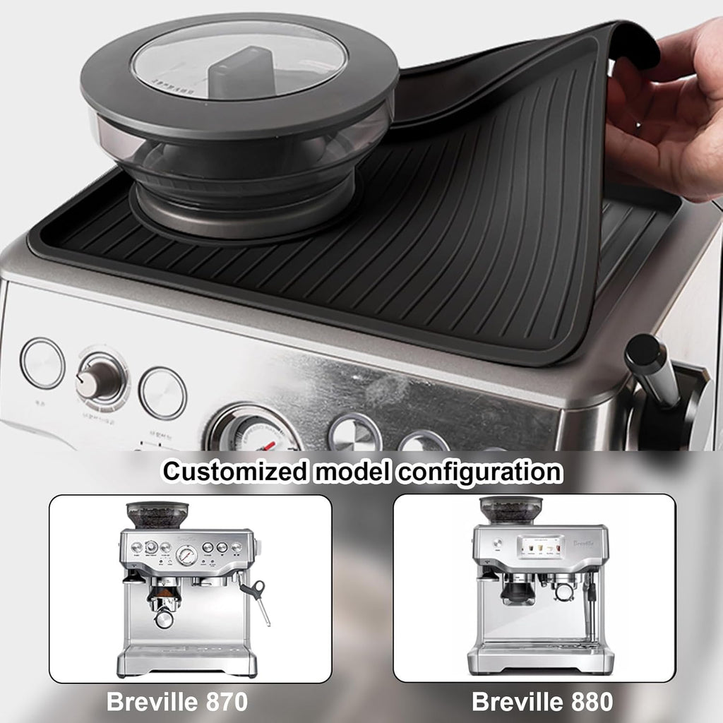 Tamping Mat for Espresso Machine,Coffee Machine Mat,Espresso Accessories，food Grade Silicone Material, Non-slip, Waterproof and Heat-Resistant，for Amping Mat for Breville 870/880