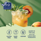 Jordan's Skinny Syrups Sugar Free Syrup, Naturally Sweetened Peach Margarita Mix, 32 oz, Low Calorie Flavoring, Protein Shake, Cocktail & More, Gluten Free, Keto Friendly