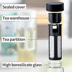 19oz Cold Brew Bottle, Cold Brew Maker with Removable Filter, BPA - Free Portable Cold Brew Tea Bottle for Iced Tea, Cold Brew & Fruit Infusion (White)