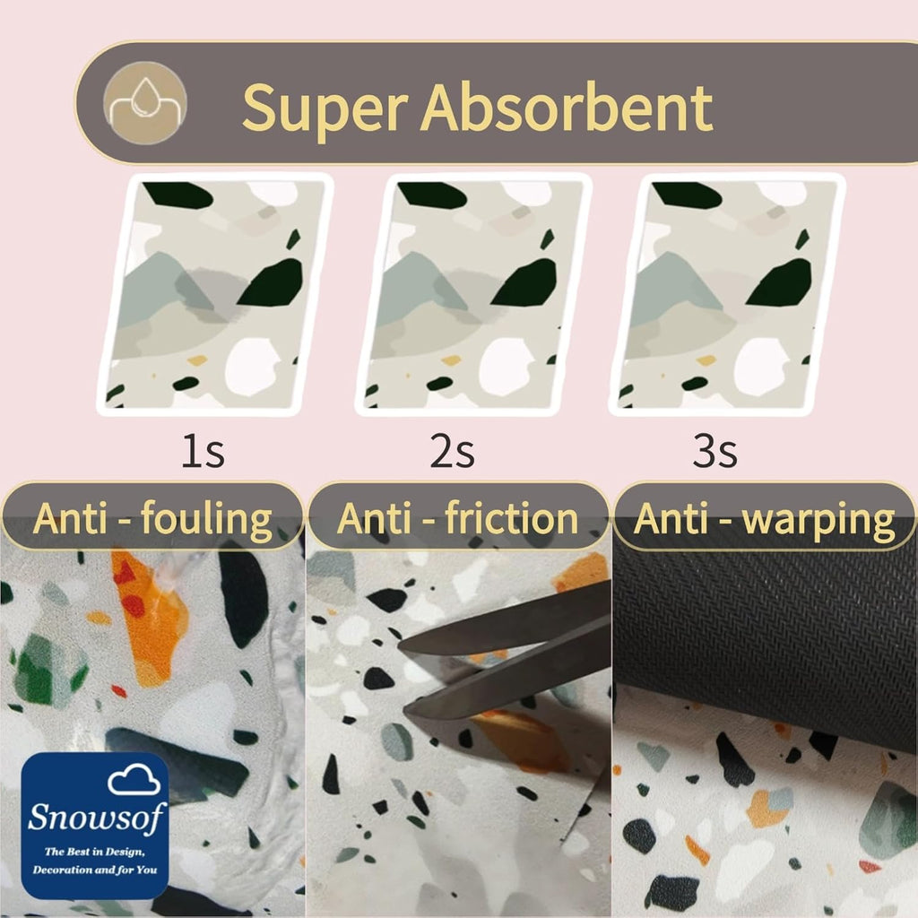 Dish Drying Mat - Absorbent Countertop Mat for Coffee Maker, Expresso Machine, Kitchen Use (02,16''×20'')