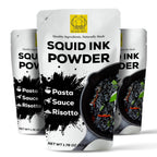 Black Hut Cuttlefish Squid Ink Powder, Perfect for Festive Baking & Cooking, Ideal for Rice, Noodles, Pasta, Spaghetti, Risotto, Tinta de Sepia, Halal Certified, Contains Molluscs, 1.76oz / 50g