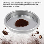 Backflush Inser, 51mm Stainless Steel Insert, 2in Coffee Machine Backflush Blind Filter, Silver 51mm Backflush Basket, Backflush Filter Espresso for Espresso Machines, 1Pcs