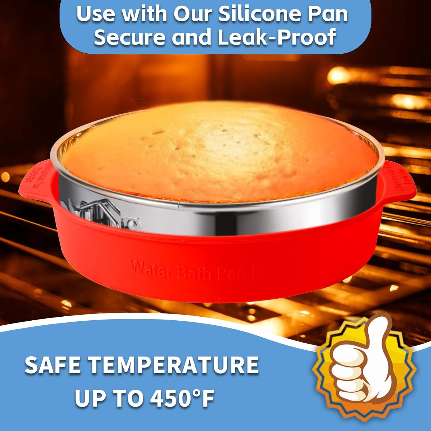 4, 7, 9 Inches Springform Pan Set - 304 Stainless Steel Nonstick Springform Cake Pan Set with Removable Bottom, 10 Inch Leakproof Silicone Cheesecake Pan Protector with 60 Pcs Parchment Paper