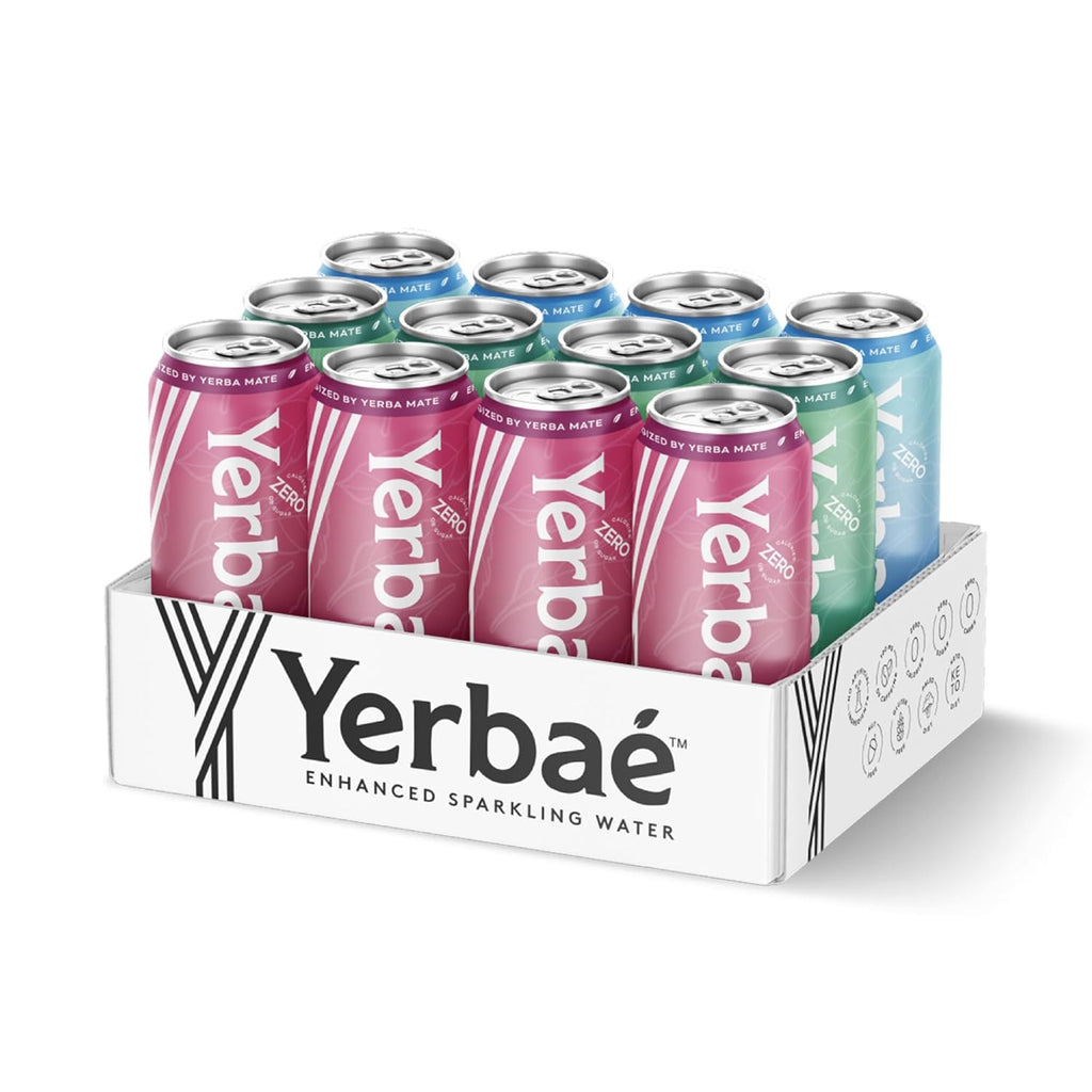 Yerbaé Energy Beverage - Variety Power Pack, 0 Sugar, 0 Calories, 0 Carbs. Yerbae is Energized by Yerba Mate, Plant-Based, Healthy Alternative to Sugary Energy Drinks, 16oz cans (12 Pack)