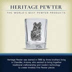 Heritage Pewter Whitetail Deer Square Shot Glass | Hand-Sculpted 1.5 Ounce Shot Glass | Intricately Crafted Metal Pewter Inlay