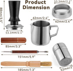 24pcs Espresso Tamper Set, Barista Tools Kit for Coffee Machine, Spring-Loaded 304 Stainless Steel Base 30lbs Coffee Calibrated Tamper Tools for Enjoying cafes Home Office hotels(53mm)