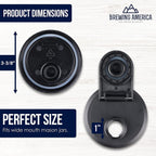 Brewing America Mason Jar Drinking Cup Pint and Half Drinking Lid and Azure 24oz Jar (1, Black)