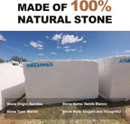 Koville African Natural Marble Cutting Board for Kitchen, 11inch Round Hand Crafted Marble Slab for Cheese, Charcuterie, Pastry Board - Wedding Gift, House Warming Gift(Namib Fantasy)