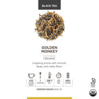 Teabloom Organic Golden Monkey Loose Leaf Tea, USDA Certified Organic Black Tea, Lingering Aroma with Smooth and Malty Flavor, 2.12 Ounce Loose Leaf Tea Canister Makes 35-50 Cups