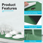 uxcell Silicone Mats for Kitchen Counter, 35.4" x 23.6" Non-Slip Countertop Protector Mat Heat Resistant Coffee Mat Waterproof Table Placemat, Dark Green