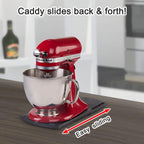 Bruvoalon Kitchen Appliance Sliding Tray, Slider for Coffee Pot, Coffee Maker, Toaster, KitchenAid Mixer, Blenders and Air Fryer, Coutertop with Rolling Wheels (1 Pack)