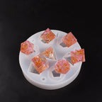 7 Cavities Dice Resin Mold - Resin Casting Silicone Molds for Home Decor & Candle Making Wave Spiral Mold