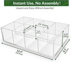 Acrylic Tea Bag Organizer - Clear Tea Storage Box, K Cup Coffee Pods Holder with 8 Compartments, Tea Station Organizer for Countertop, Modern Tea Display Stand