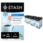 Stash Christmas Morning Black Tea, Non-GMO, 18 Tea Bags (Pack of 6)