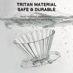 MAVO Pour Over Coffee Dripper, Detachable Hand Drip Brewer, Pour Over Coffee Maker, Compatible with V01 Paper Filters & Wave Filter 155