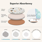 Terrazzo Drink Absorbent Coasters with Holder Set of 6, Ceramic Coaster for Drinks, Coffee Table Decor, Water Absorbing Stone Coaster for Drinks (Granite)