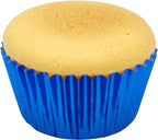 Standard Blue Foil Cupcake Liners Muffin Baking Cups for Party and More, 100-Count