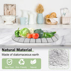 Stone Dish Drying Mat for Kitchen Counter,24"(L)×16"(W) Collapsible Fast-Drying Diatomaceous Earth Mats with Towel Sanding Tool,Versatile Stone Drying Mats for Cups Dishes Bottles