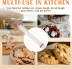 Fondant Rolling Pin 9 Inch Non-Stick Dough Pastry Roller Adjustable Kitchen Utensils for Fondant, Pie Crust, Cookie, Pastry