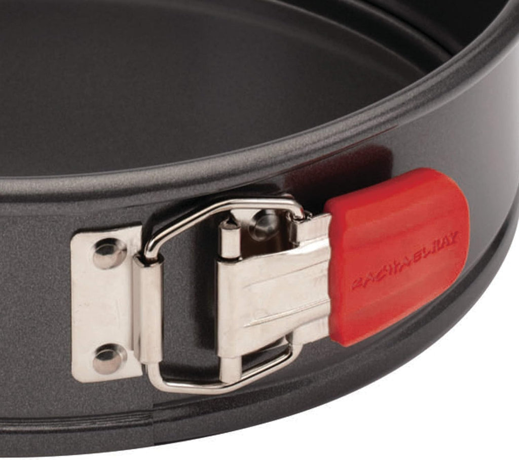 Rachael Ray Oven Lovin' Nonstick Bakeware Springform Baking Pan With Grips / Nonstick Springform Cake Pan With Grips / Nonstick Cheesecake Pan With Grips, Round - 9 Inch, Gray