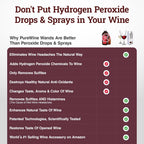 PureWine Wine Wands Purifier, 8 Wine Filters Remover Histamines Sulfite - May Reduce and Alleviate Wine Allergies & Sensitivities - Restores Taste, Perfect Wine Pour, Gifting, Holiday