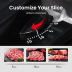 TooGood Meat Slicer for Home, Electric Food Slicer with 7.5" Stainless Steel Blade, 1/4 HP, 0-15mm Adjustable Thickness, Deli Food Slicer Machine for Meat, Bread, Fruit, Cheese