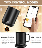 Self Heating Coffee Mug T1-16oz Fast Heating & Ultra Long-Lasting Battery Life, Heated Coffee Mug Up to 149℉ - Touch & App Controlled Coffee Mug, Birthday Gifts for Women and Men