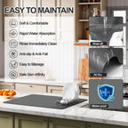 Dish Drying Mat for Kitchen Counter | Coffee Bar Mat for Countertops | Heat Resistant Drainer Mat with Non-slip Rubber Backed | Hide Stain Kitchen Absorbent Draining Mat | Dark Grey 18"x32"