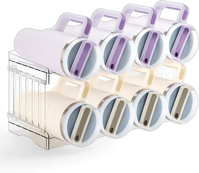 Larger Cup Organizer for Stanley Water Bottle, Kitchen Storage for Hydrojug Traveler 40 oz and Brumate Era 40 oz, Pantry Organizers and Storage for Simple Modern 40 oz Gifts (Larger-8-bottle)
