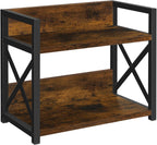 YINMIT Countertop Shelf Organizer,Coffee Bar Accessories,Spice Rack,Coffee Counter Shelf,2 Tier Coffee Organizer Station for Mugs,Cups,Cream,Syrup(Rustic Brown, Small)