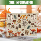 Mushroom Dish Drying Mats For Kitchen Counter XL Microfiber Kitchen Drying Mat Large Draining Pad Absorbent Quick Drying Dish Mat 18x24 Inch
