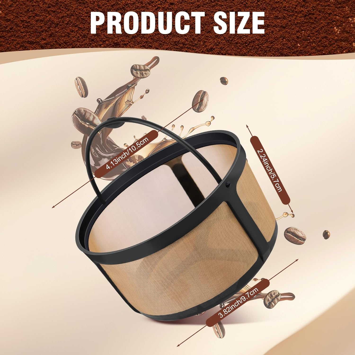 Reusable Coffee Filter 8-12 Cup for K-Duo Hot & Iced(Gen 2),K-Duo Essentials and K-Duo Brewers Machine