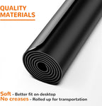 Warome Heat Resistant Mat, 47"x 23" Silicone Mat, Extra Large Silicone Mats for Kitchen Countert, Nonslip Kitchen Countertop Protector for Baking/Crafts, No Creases-Black