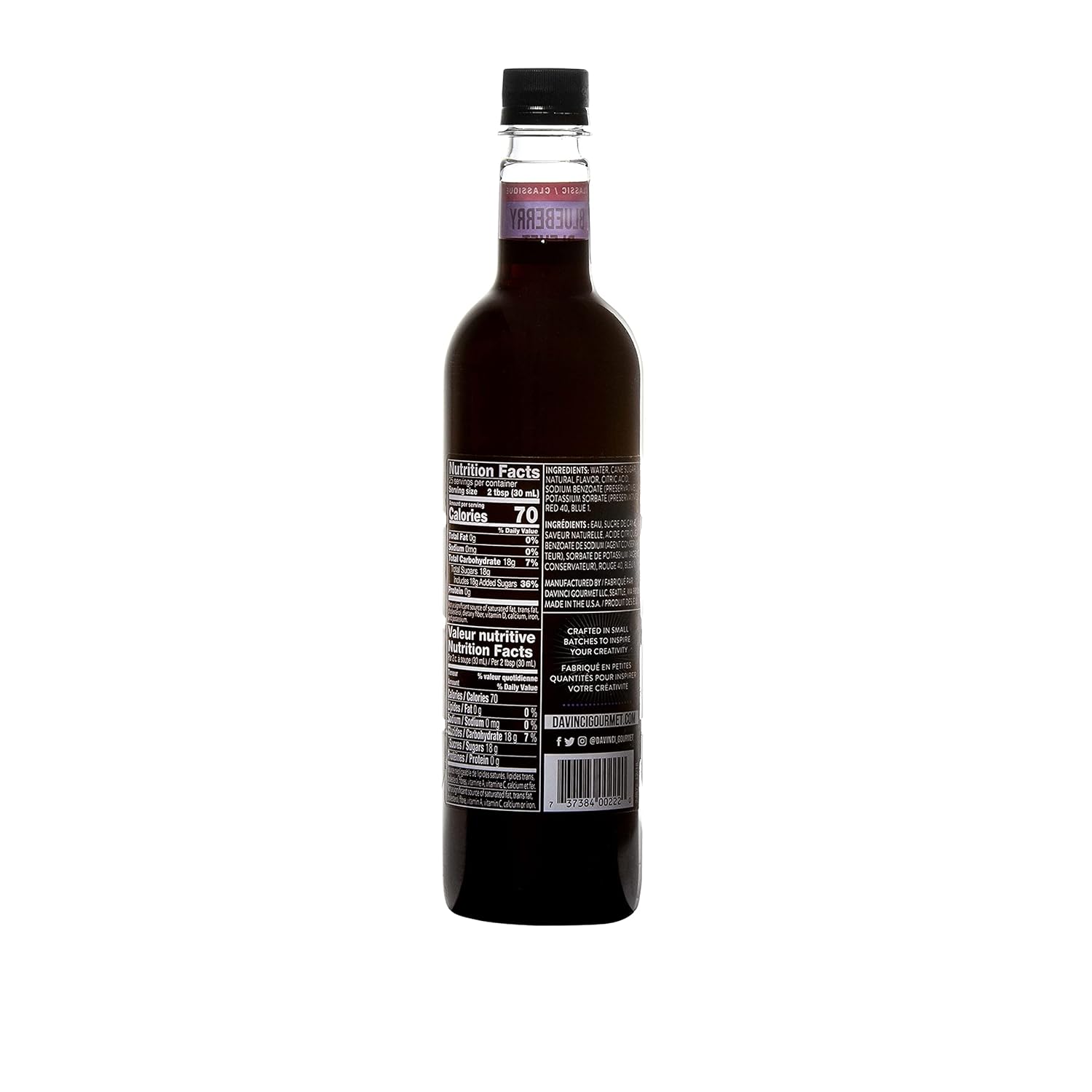 DaVinci Gourmet Classic Blueberry Syrup, 25.4 Fluid Ounces (Pack of 1)